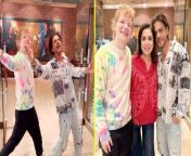 Singer Ed Sheeran and Bollywood Megastar Shah Rukh Khan surprised fans with their unexpected crossover, as the duo recreated the actor&#39;s signature step.
