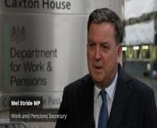 Work and Pension Secretary Mel Stride said the latest employment statistics are &#92;