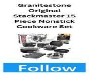 Granitestone Original Stackmaster 15 Piece Nonstick Cookware Set. https://amzn.to/48VPwrU&#60;br/&#62;For full video please click here&#60;br/&#62;https://youtu.be/Zg6HJWmfp5I