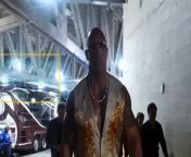 The Rock in Hollywood heel mode off air backstage on WWE SMACKDOWN
