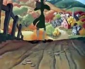 THE LEGEND OF SLEEPY HOLLOW, comes alive in the second half of the movie. Bing Crosby&#39;s singing narration and the top-notch animation tell a tale of humor and genuine fright. Ichabod Crane, the pedantic pedagogue, is a triumph of the animators&#39; art, while the film&#39;s climax - the ride through the Hollow &amp; the appearance of the hideous Hessian - is a celebration of pacing and stylistic understatement. Based on material much shorter than Grahame&#39;s, the plot fits into the half hour time slot more easily and still has the luxury of introducing a wholly original &amp; hilarious minor character in the chubby little Tilda, who completely steals the dancing sequence. It is the Horseman, however, who should remain the longest in the viewer&#39;s uneasy dreams - the embodiment of every Halloween nightmare.