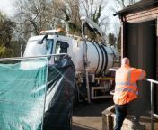 Tanker Stuck In Sinkhole in Shrewsbury