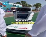 AI robot patrols Dubai beach to monitor e-scooter violations from cum beach sex