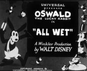 1927 Oswald the lucky rabbit All Wet from weter spo