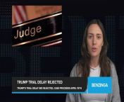 A New York judge rejected former President Donald Trump&#39;s request to delay his upcoming trial related to hush money payments made in 2016. Trump asked the judge to postpone the April 15th trial until the Supreme Court rules on whether he has immunity in another criminal case challenging his efforts to overturn the 2020 election. Prosecutors plan to use Trump&#39;s past statements about former lawyer Michael Cohen and porn star Stormy Daniels at the New York trial as evidence of an alleged pressure campaign against them.