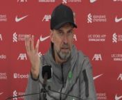 Liverpool boss Jurgen Klopp speaks on both his club and Manchester United working to take action in edcuating school children about the effect of abusive chants and tragedies which have affected both clubs&#60;br/&#62;Anfield, Liverpool, UK