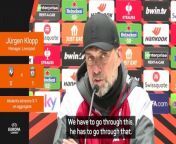 Liverpool boss Jurgen Klopp says he&#39;s not worried about Mo Salah after their Europa League elimination