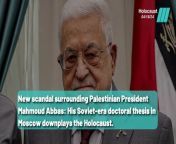 Holocaust denial: Abbas&#39;s shocking theses revealed &#60;br/&#62; @TheFposte&#60;br/&#62;____________&#60;br/&#62;&#60;br/&#62;Subscribe to the Fposte YouTube channel now: https://www.youtube.com/@TheFposte&#60;br/&#62;&#60;br/&#62;For more Fposte content:&#60;br/&#62;&#60;br/&#62;TikTok: https://www.tiktok.com/@thefposte_&#60;br/&#62;Instagram: https://www.instagram.com/thefposte/&#60;br/&#62;&#60;br/&#62;#thefposte #gaza #palestine #holocaust