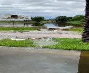 Jumeirah Islands lakes overflow after rains from ls island young girl