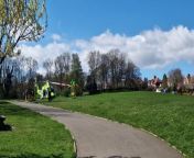 Children&#39;s Air Ambulance and police in Barnes Park on Tuesday, April 16.