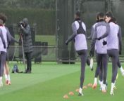 Klopp leads Liverpool training ahead of difficult Atalanta tie looking to claw back 3-0 deficit &#60;br/&#62;&#60;br/&#62;AXA training centre, Liverpool UK