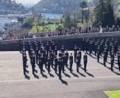 The new cohort of cadets on parade