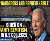 On Sunday, April 21, President Joe Biden issued a stern warning about a troubling rise in anti-Semitism, coinciding with the upcoming Jewish holiday of Passover. His statement particularly addressed the student protests unfolding at Columbia University. “Silence is complicity. Even in recent days, we’ve seen harassment and calls for violence against Jews. This blatant Anti Semitism is reprehensible and dangerous — and it has absolutely no place on college campuses, or anywhere in our country&#92;