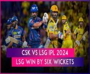 Lucknow Super Giants defeated Chennai Super Kings by six wickets to secure their fifth win of the IPL 2024. Chasing 211 runs, LSG went past the target in 19.3 overs. &#60;br/&#62;