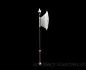 A video, of Kelce&#39;s axe 3D model. Created by Scott Snider using 3DS MAX. Uploaded 05-03-2024.