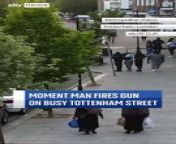 Moment man fires gun on busy street in north London from bihar xxx gun student and tution teacher rape sex