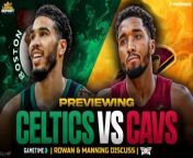 CLNS Media&#39;s Bobby Manning teams up with Justin Rowan, host of the Chase Down Podcast, to preview the Celtics vs Cavaliers second-round matchup in the NBA Playoffs. Don&#39;t miss this special preview edition of the Garden Report, where they&#39;ll dive deep into the strategies, key players, and dynamics of the upcoming series. &#60;br/&#62;&#60;br/&#62;This episode of the Garden Report is brought to you by:&#60;br/&#62;&#60;br/&#62;Get in on the excitement with PrizePicks, America’s No. 1 Fantasy Sports App, where you can turn your hoops knowledge into serious cash. Download the app today and use code CLNS for a first deposit match up to &#36;100! Pick more. Pick less. It’s that Easy! Go to https://PrizePicks.com/CLNS&#60;br/&#62;&#60;br/&#62;Take the guesswork out of buying NBA tickets with Gametime. Download the Gametime app, create an account, and use code CLNS for &#36;20 off your first purchase. Download Gametime today. Last minute tickets. Lowest Price. Guaranteed. Terms apply.&#60;br/&#62;&#60;br/&#62;Elevate your style game on and off the course with the PXG Spring Summer 2024 collection. Head over to https://PXG.com/GARDENREPORT and save 10% on all apparel. Use Code GARDEN REPORT!&#60;br/&#62;&#60;br/&#62;#Celtics #NBA #GardenReport #CLNS