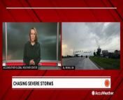 AccuWeather&#39;s Tony Laubach reported live from Oklahoma as severe weather picked up on the evening of April 1.
